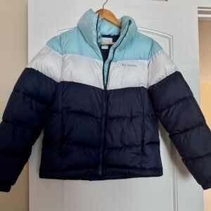 Columbia Kids' Blue and White Puffer Jacket
